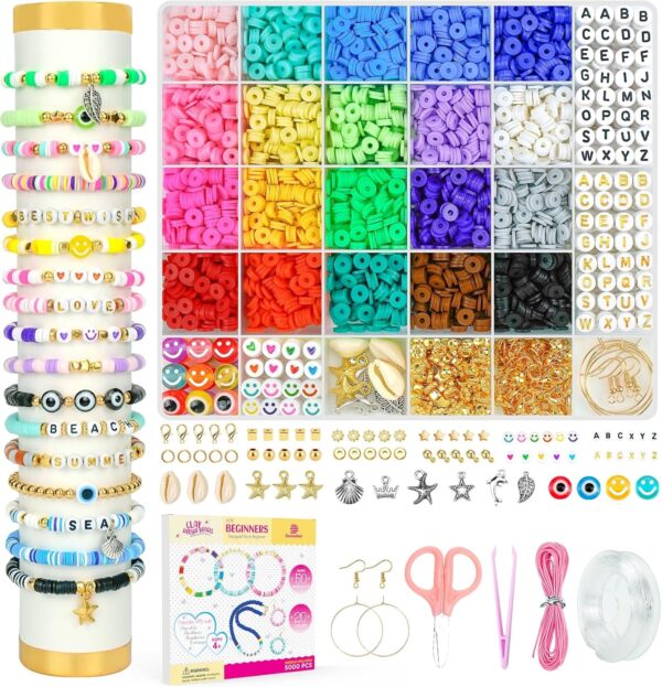 Dowsabel DIY Clay Beads Bracelet Kit