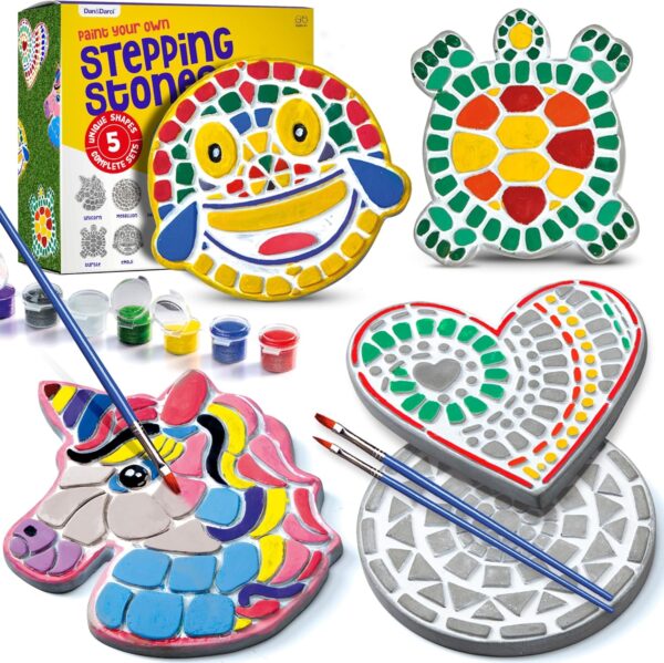 Unicorn Stepping Stones Painting Kit – 5 Pcs