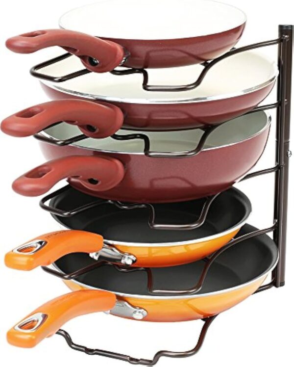 DecoBros Bronze Pan Organizer Rack