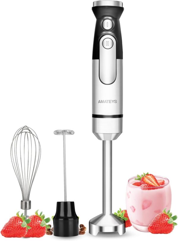 700W 4-in-1 Hand Blender with Whisk & Frother