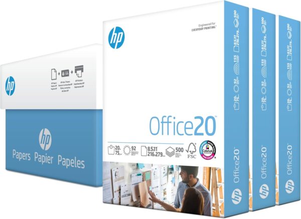 HP Office Printer Paper – 1500 Sheets, 20 lb