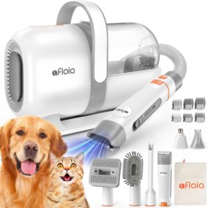 Afloia Pet Grooming Kit with Vacuum – White