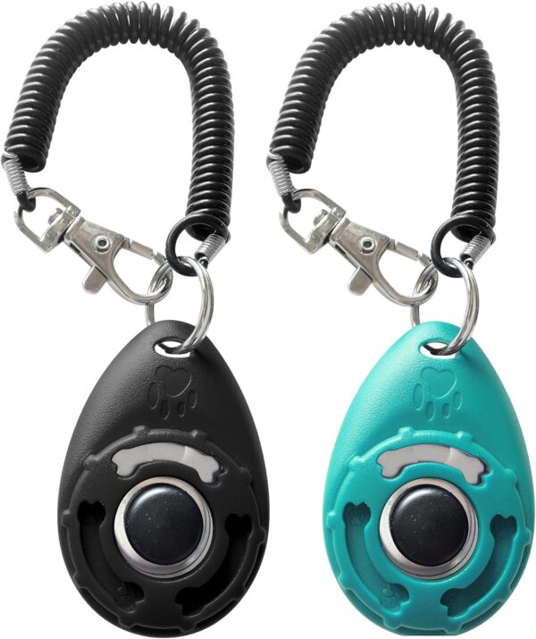 Pet Training Clicker Set – Black & Blue