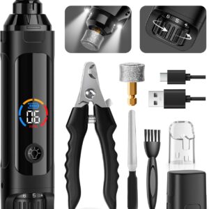 Electric Dog Nail Grinder – 6-Speed (Black)